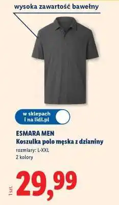 Lidl ESMARA MEN Koszulka polo męska z dzianiny oferta