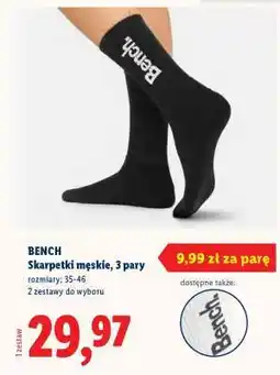 Lidl BENCH Skarpetki męskie, 3 pary oferta