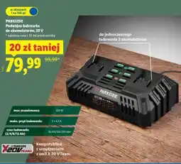 Lidl PARKSIDE Podwójna ładowarka do akumulatorów, 20 V oferta
