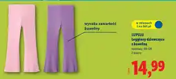 Lidl LUPILU Legginsy dziewczęce z bawełną oferta