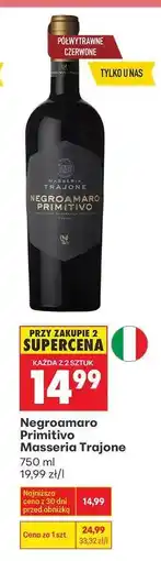 Biedronka Negroamaro Primitivo Masseria Trajone oferta
