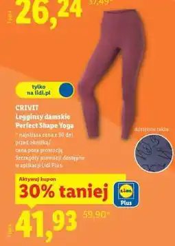 Lidl CRIVIT Legginsy damskie Perfect Shape Yoga oferta