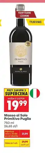 Biedronka Masso al Sole Primitivo Puglia oferta