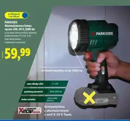 Lidl PARKSIDE Akumulatorowa lampa ręczna LED, 20 V, 2500 lm oferta