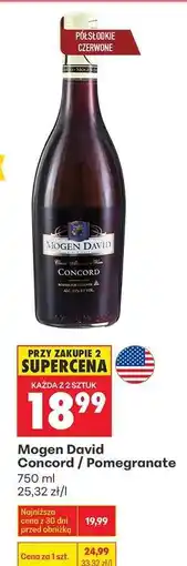 Biedronka MOGEN DAVID CONCORD / POMEGRANATE oferta