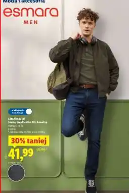 Lidl ESMARA MEN Jeansy męskie slim fit z bawełną oferta