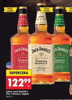 Biedronka Likier Jack Daniel’s Fire / Honey / Apple oferta
