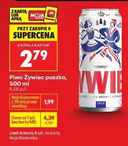 Biedronka Piwo Żywiec, puszka 500 ml oferta