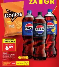 Biedronka Napój gazowany, 1,75 l: Pepsi, Pepsi Zero, Mirinda, 7up, 7up Zero oferta