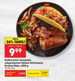 Biedronka Pulled pork szarpana wieprzowina Wolno Gotowane Kraina Mies, 400 g oferta