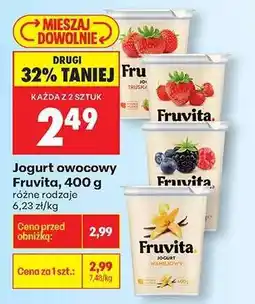 Biedronka Jogurt owocowy Fruvita 400 g oferta