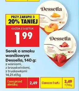 Biedronka Serek o smaku waniliowym Dessella, 140 g oferta