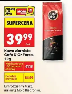 Biedronka Kawa ziarnista Cafe d'Or Forza, 1 kg oferta