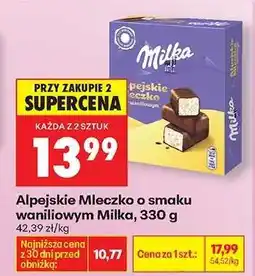 Biedronka Alpejskie Mleczko o smaku waniliowym Milka 330 g oferta
