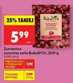 Biedronka Żurawina suszona cała BakaD’Or, 200 g oferta