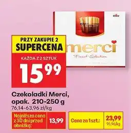 Biedronka Czekoladki Merci, opak. 210/250 g oferta