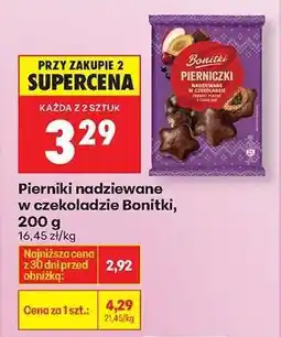 Biedronka Pierniki nadziewane w czekoladzie Bonitki, 200 g oferta