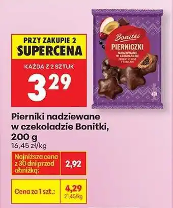 Biedronka Pierniki nadziewane w czekoladzie Bonitki, 200 g oferta