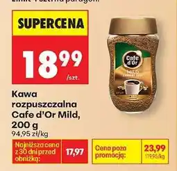 Biedronka Kawa rozpuszczalna Cafe d'Or Mild 200 g oferta