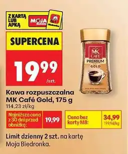 Biedronka Kawa rozpuszczalna MK Café Gold 175 g oferta