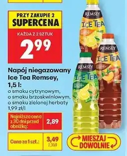 Biedronka Napój niegazowany Ice Tea Remsey, 1,5 l oferta
