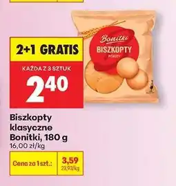 Biedronka Biszkopty klasyczne Bonitki, 180 g oferta