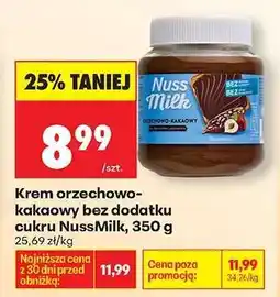 Biedronka Krem orzechowo-kakaowy bez dodatku cukru NussMilk, 350 g oferta