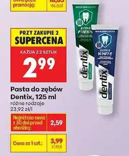 Biedronka Pasta do zębów Dentix, 125 ml oferta