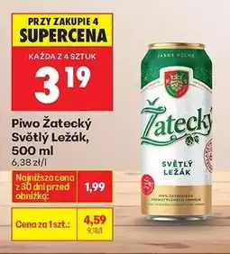 Biedronka Piwo Žatecký Světlý ležák 500 ml oferta