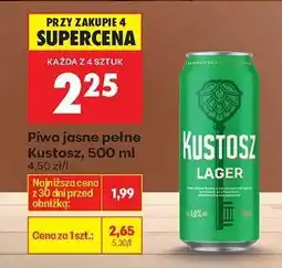 Biedronka Piwo jasne pełne Kustosz, 500 ml oferta