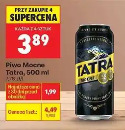 Biedronka Piwo Mocne Tatra, 500 ml oferta