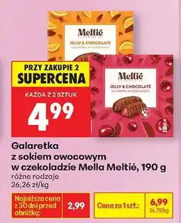 Biedronka Galaretka z sokiem owocowym w czekoladzie Mella Meltié, 190 g oferta