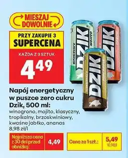 Biedronka Napój energetyczny w puszce zero cukru Dzik, 500 ml oferta