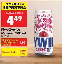 Biedronka Piwo Żywiec Malinaż, 500 ml oferta