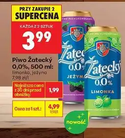 Biedronka Piwo Żatecky 0,0%, 500 ml oferta