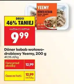 Biedronka Döner kebab wołowo-drobiowy Yeemy, 200 g oferta