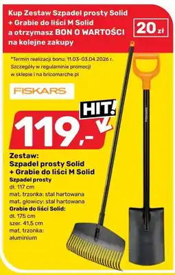 Bricomarche Zestaw: Szpadel prosty Solid + Grabie do liści M Solid oferta