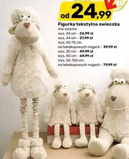 Bricomarche Figurka tekstylna owieczka mix wzorów wys. 55-100 cm, na teleskopowych nogach oferta