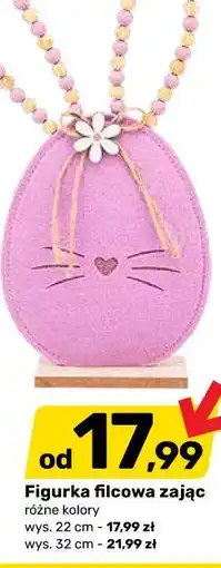 Bricomarche Figurka filcowa zając różne kolory wys. 32 cm oferta