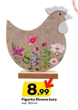 Bricomarche Figurka filcowa kura wys. 18,5 cm oferta