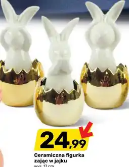 Bricomarche Ceramiczna figurka zając w jajku oferta
