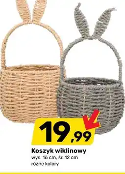 Bricomarche Koszyk wiklinowy wys. 16 cm, śr. 12 cm różne kolory oferta
