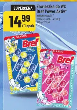 Polomarket Zawieszka do WC Bref Power Aktiv wybrane rodzaje Henkel, 1 opak. - 4 x 50 g 100 g - 7,50 zł oferta