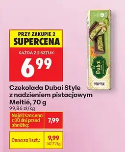 Biedronka Czekolada z nadzieniem pistacjowym Dubai Style oferta