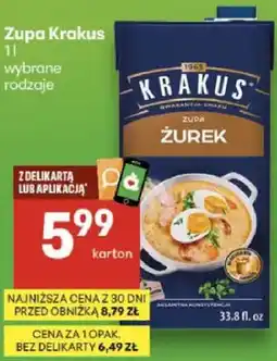 Delikatesy Centrum Zupa Krakus wybrane rodzaje oferta