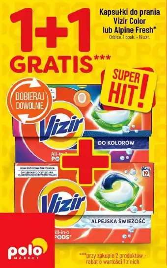 Kapsułki do prania Vizir Color lub Alpine Fresh Orbico