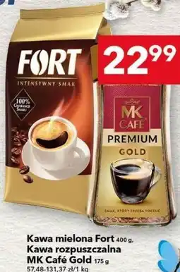 Lewiatan Kawa mielona Fort 400 g, Kawa rozpuszczalna MK Café Gold 175 g oferta