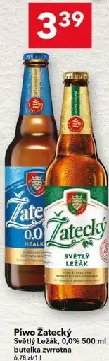 Lewiatan Piwo Žatecký Světlý Ležák, 0,0% 500 ml butelka zwrotna oferta