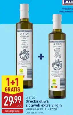 ALDI Grecka oliwa z oliwek extra virgin LYTTOS oferta