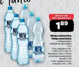 Netto Woda mineralna Nałęczowianka niegazowana delikatnie gazowana oferta